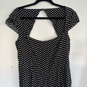 Polka Dot Black and White Reformation Jumpsuit